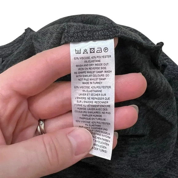 French Connection Gray Heather Sweeter Sweater Midi Dress with Cutout XS - Picture 5 of 6